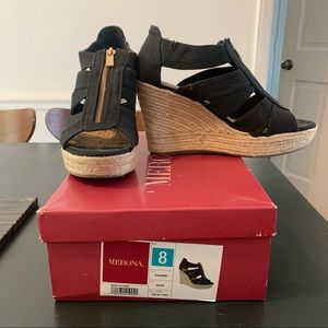 Black Espadrille Wedges